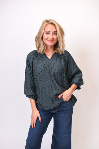 Shadow Dot Blouse - Shop Rust & Ruffles