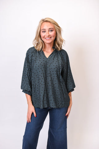 Shadow Dot Blouse - Shop Rust & Ruffles