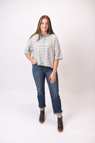 Sideline Stripe Cardigan - Shop Rust & Ruffles