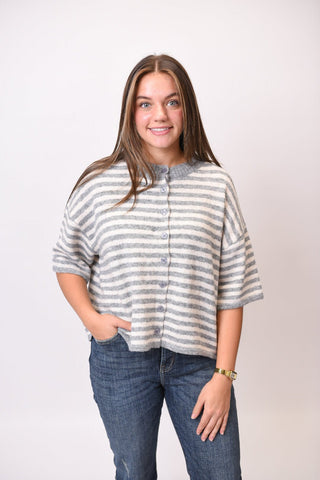 Sideline Stripe Cardigan - Shop Rust & Ruffles