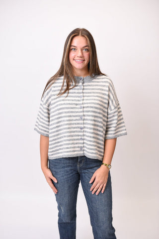 Sideline Stripe Cardigan - Shop Rust & Ruffles