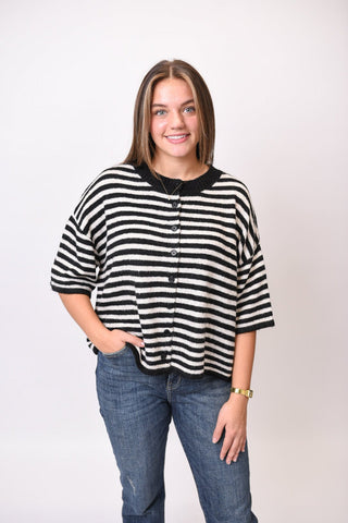Sideline Stripe Cardigan - Shop Rust & Ruffles
