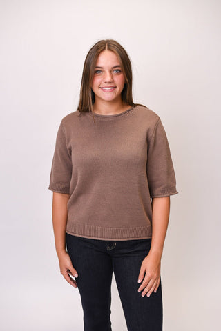 Slow Morning Sweater in Mocha - Shop Rust & Ruffles