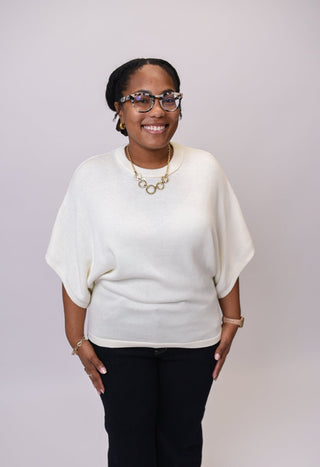 Social Hour Sweater Top - Ivory - Shop Rust & Ruffles