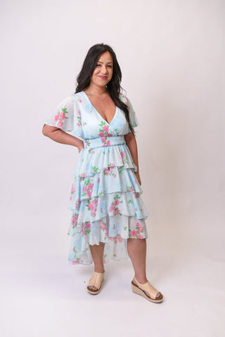 Soft Petals Midi Dress - Shop Rust & Ruffles