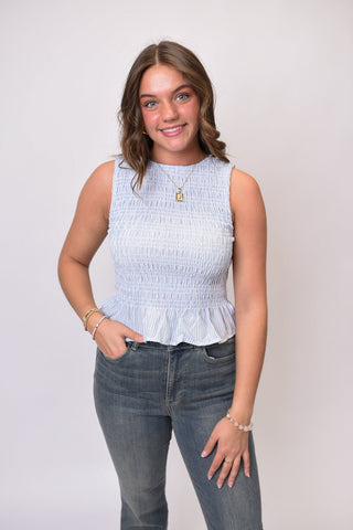 Somewhere Warm Sleeveless Blouse - Shop Rust & Ruffles