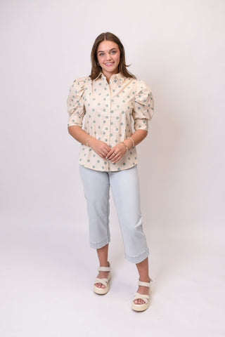 Spot On Puff Sleeve Blouse - Shop Rust & Ruffles