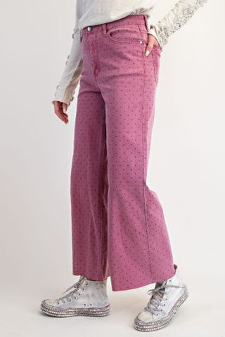 Spot On Twill Pants in Mulberry - Shop Rust & Ruffles