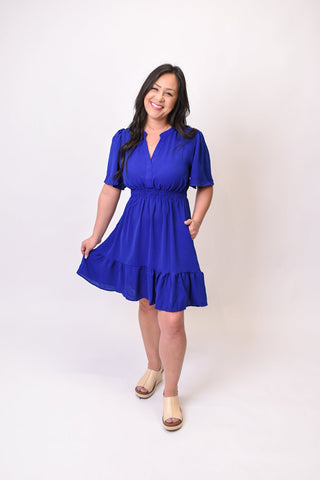 Spring Promise Mini Dress in Blue - Shop Rust & Ruffles