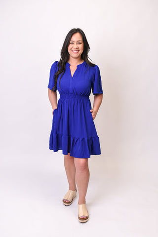 Spring Promise Mini Dress in Blue - Shop Rust & Ruffles