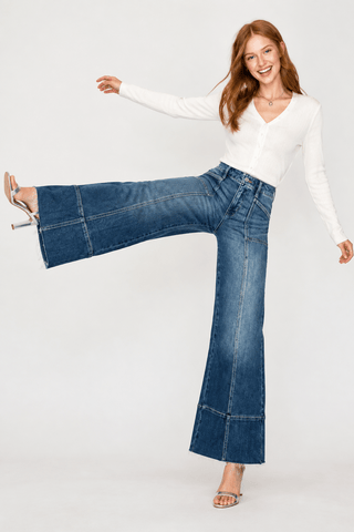 Stonewashed Stunner Wide Leg Jeans - Shop Rust & Ruffles