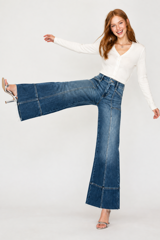 Stonewashed Stunner Wide Leg Jeans
