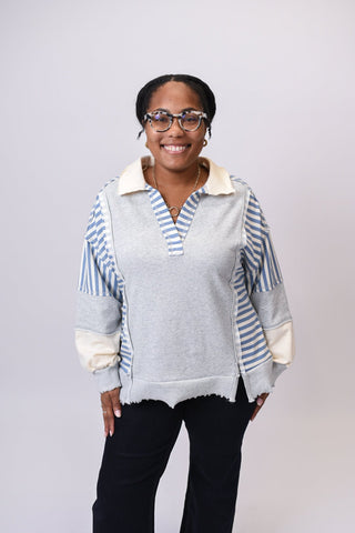 Stripe And Stitch Pullover - Shop Rust & Ruffles