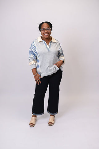 Stripe And Stitch Pullover - Shop Rust & Ruffles