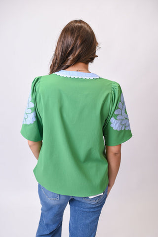 Summer Loving Blouse in Green - Shop Rust & Ruffles