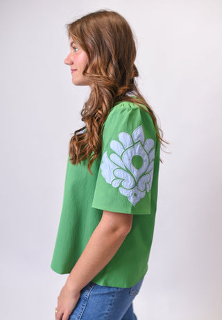 Summer Loving Blouse in Green - Shop Rust & Ruffles