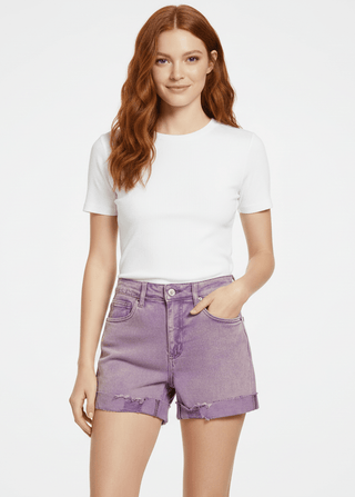 Sun Pop Cuffed Shorts - Shop Rust & Ruffles