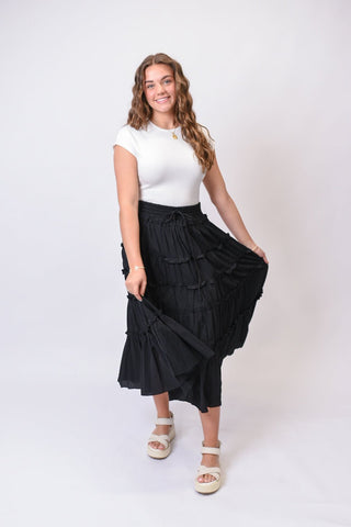 Sun Soaked Skirt in Black - Shop Rust & Ruffles