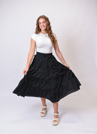 Sun Soaked Skirt in Black - Shop Rust & Ruffles