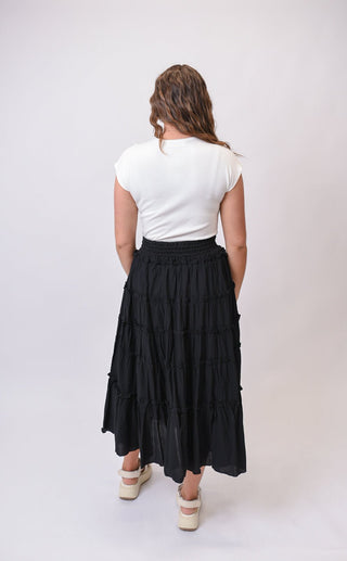 Sun Soaked Skirt in Black - Shop Rust & Ruffles