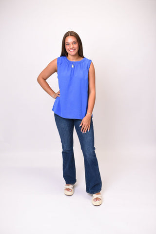 Sun Soaked Tank in Blue - Shop Rust & Ruffles