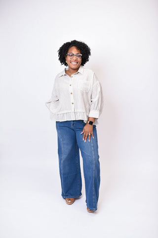Sun Washed Striped Blouse - Shop Rust & Ruffles