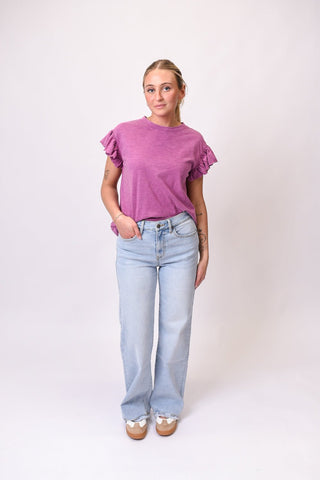 Sun Washed Wide Leg Mica Jeans - Shop Rust & Ruffles