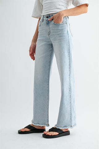 Sun Washed Wide Leg Mica Jeans - Shop Rust & Ruffles