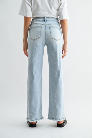 Sun Washed Wide Leg Mica Jeans - Shop Rust & Ruffles