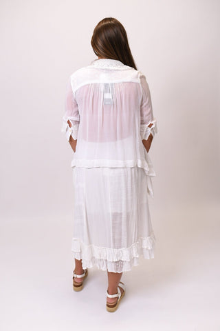 Sunset Serenade Kimono in White - Shop Rust & Ruffles