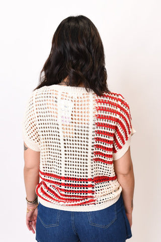 Sunset Stitch Crochet Top - Shop Rust & Ruffles