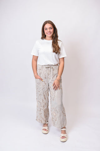 Sweet Striped Floral Pants - Shop Rust & Ruffles