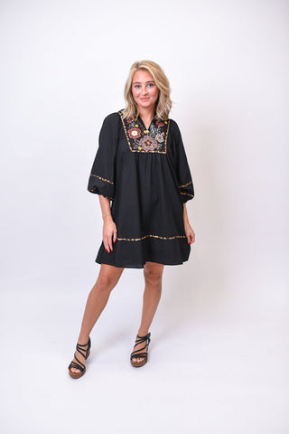 Tapestry Embroidered Mini Dress - Shop Rust & Ruffles