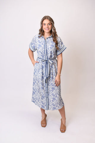 Tea Time Floral Midi Dress - Shop Rust & Ruffles