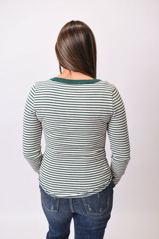 The Off Duty Henley in Green - Shop Rust & Ruffles
