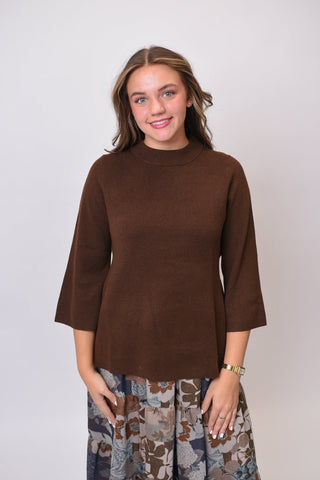 The Weekender Sweater in Brown - Shop Rust & Ruffles