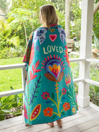 Natural Life Reversible Throw Blanket - Loved