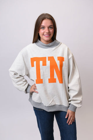 TN Reversible Floral Mock Neck Sweatshirt - Shop Rust & Ruffles