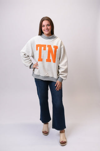 TN Reversible Floral Mock Neck Sweatshirt - Shop Rust & Ruffles