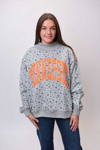 TN Reversible Floral Mock Neck Sweatshirt - Shop Rust & Ruffles