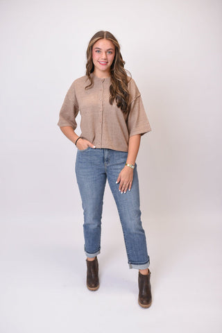 Toasted Oat Cardigan in Taupe - Shop Rust & Ruffles