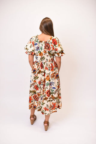 Tuscan Rose Midi Dress - Shop Rust & Ruffles