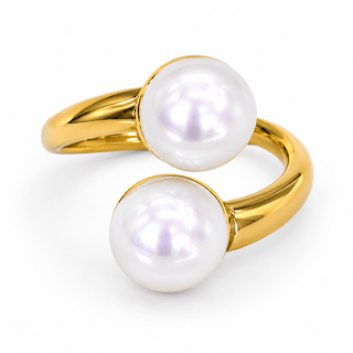 Twice as Lovely Pearl Ring - Gold - Shop Rust & Ruffles