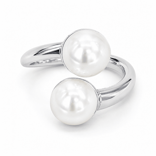 Twice as Lovely Pearl Ring - Silver - Shop Rust & Ruffles