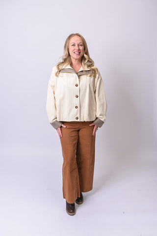 Uptown Check Jacket in Oat - Shop Rust & Ruffles
