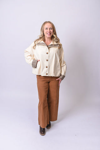Uptown Check Jacket in Oat - Shop Rust & Ruffles