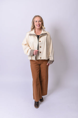Uptown Check Jacket in Oat - Shop Rust & Ruffles