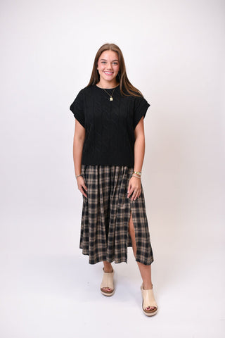 Uptown Sweater Vest in Black - Shop Rust & Ruffles