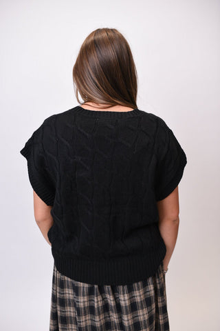 Uptown Sweater Vest in Black - Shop Rust & Ruffles