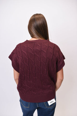 Uptown Sweater Vest in Cherry - Shop Rust & Ruffles